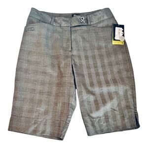 NWT SWING BETTE & COURT Houndstooth Lindsey Fit Golf Bermuda Ladies Size 8